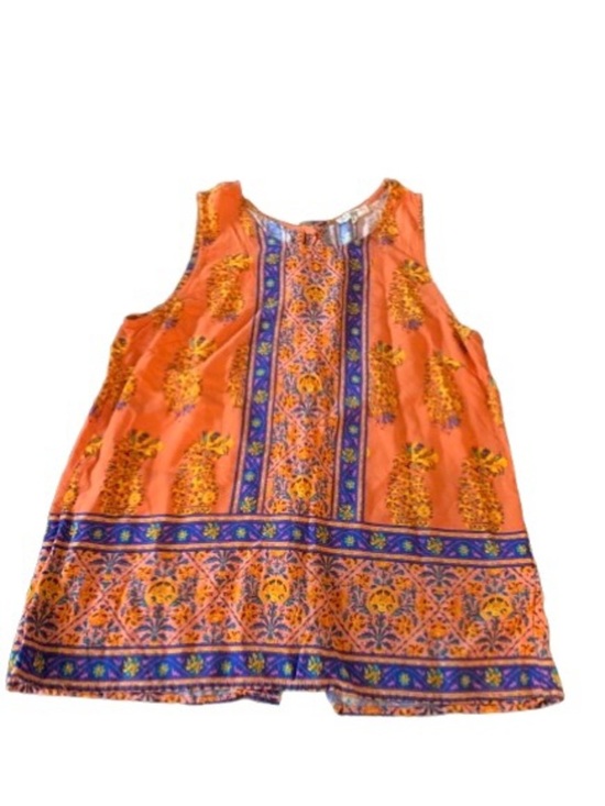 Christian Siriano Tops - Christian Siriano New York Boho Rayon Tank Top Medium Orange Floral Sleeveless